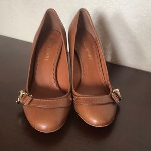Mulberry Bayswater mid Heel Brown round Toe Heels